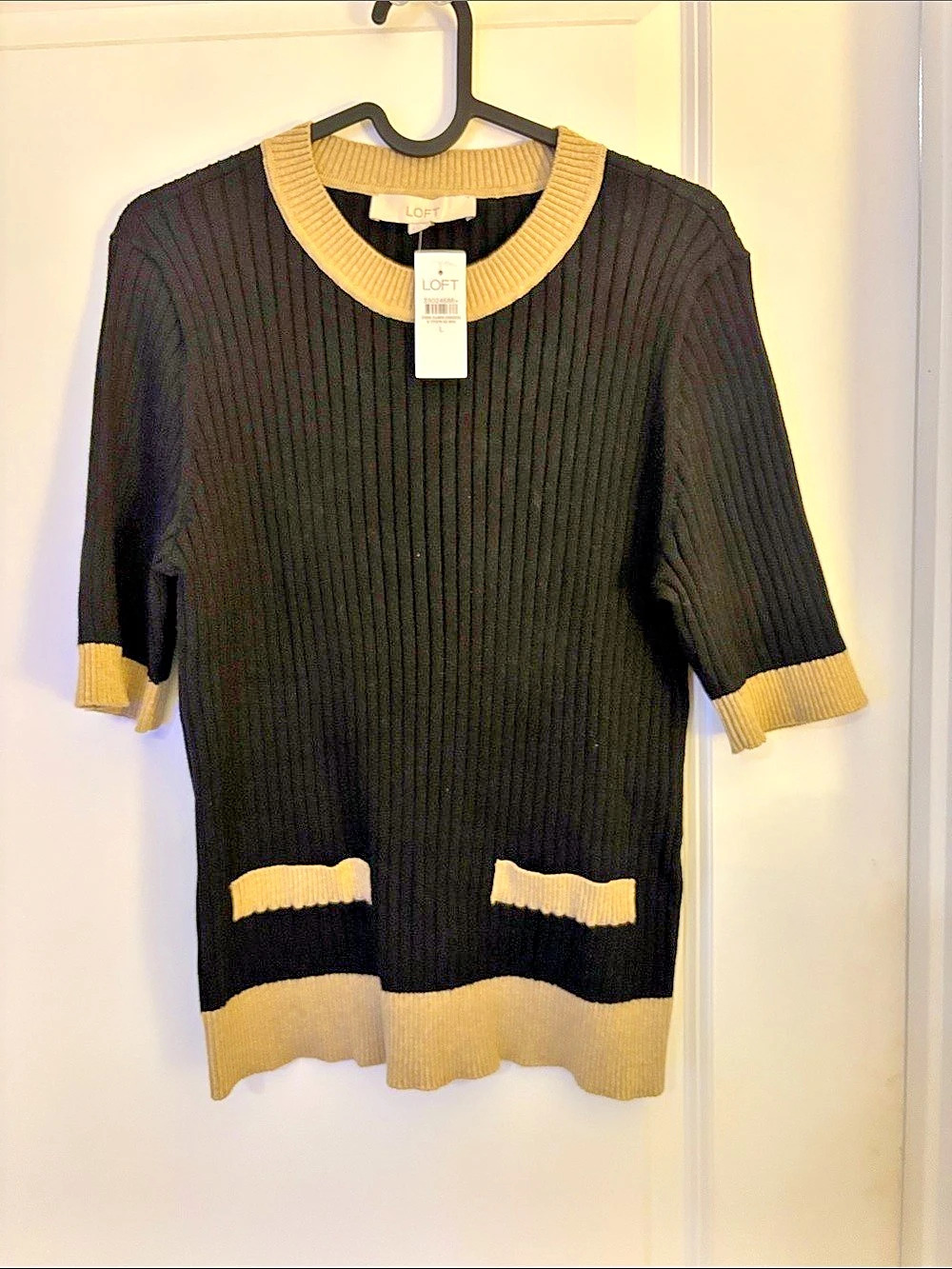 Loft Color Block Ribbed Sweater NWT - Picture 2 of 4